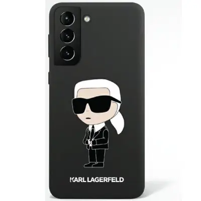 Ovitek Karl Lagerfeld za Samsung Galaxy S23 – Black Silicone Ikonik