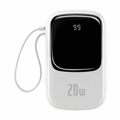 Baseus prenosna baterija 20.000mAh 20W PowerBank Lightning bela PPQD060202