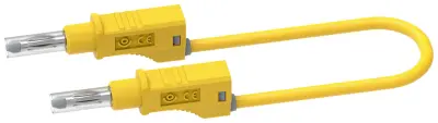 Preskusni kabel z bananastim vtičem, ki ga je mogoče zložiti na enega, + izvlečni tulec, PVC 2,5 mm², 2,0 m, rumen Electro PJP 2217/600V-CD1-200J meri
