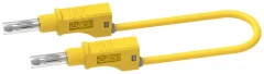 Preskusni kabel z bananastim vtičem\, ki ga je mogoče naložiti na enega\, + zložljivim tulcem\, PVC 2\,5 mm²\, 1\,0 m\, rumen Electro PJP 2217/600V-CD1-100J merilni kabel [banana moški konek