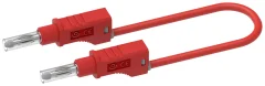 Preskusni kabel z bananastim vtičem, ki ga je mogoče naložiti na enega, + izvlečni tulec, PVC 2,5 mm², 50 cm, rdeč Electro PJP 2217/600V-CD1-50R meril