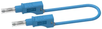 Preskusni vodnik z bananastim vtičem, ki ga je mogoče zložiti na enega, + izvlečna tulka, PVC 2,5 mm², 50 cm, modra Electro PJP 2217/600V-CD1-50Bl mer