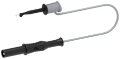Preskusni kabel s preskusno sponko za kavelj SMD na varnostni bananasti vtič Ø4 mm, dolžine 10 cm, črn Electro PJP 6035-PRO-M10-CD1-N merilni vod 10 c