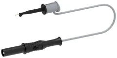 Preskusni kabel s preskusno sponko za kavelj SMD na varnostni bananasti vtič Ø4 mm\, dolžine 10 cm\, črn Electro PJP 6035-PRO-M10-CD1-N merilni kabel [ - ] 10 cm črna 1 kos