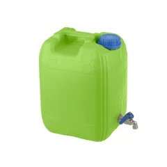 Kanister za vodo 10L s kovinsko pipo zelen