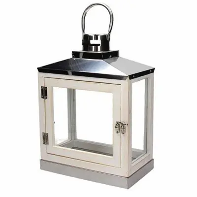 Home decor Mirabell svetilka-laterna 28x18xh.48 / inox, les