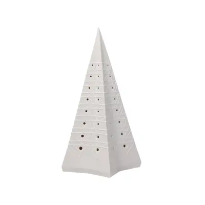 Okrasno drevesce z led lučko Christmas Superwhite h21cm / topla bela svetloba / porcelan