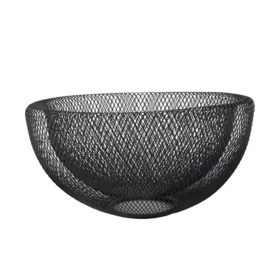 Skleda za sadje iz dvojne žice 24,5xh12,5cm / črna / kovina