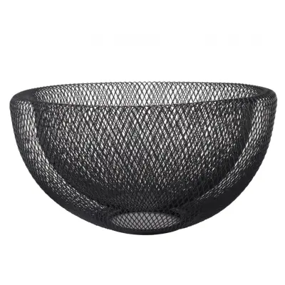 Skleda za sadje iz dvojne žice 29,5xh15cm / črna / kovina