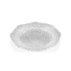 Diamante krožnik okrogel 18 cm prozoren / steklo