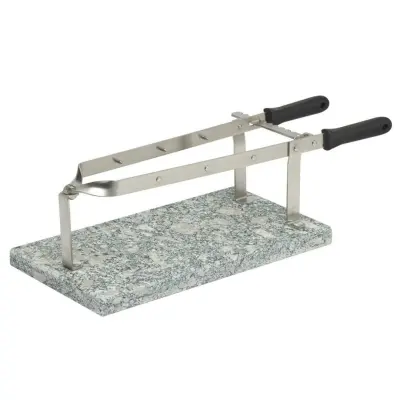 Stojalo za pršut 25x45xh18cm / marmor, inox, pvc