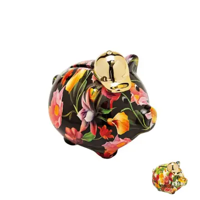 Hranilnik prašiček 10x12,5xh12cm / sortirani vzorci / dolomiti