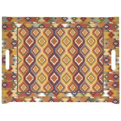 Pladenj z ročaji Global Ethnic 52x37cm / melamin