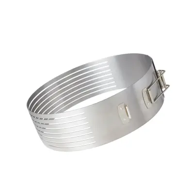 Raztegljiv tortni obroč za rezanje biskvita 26-28cm x h8cm / inox