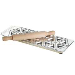 Model za raviole z valjarjem Raviolamp 18 tortelli / aluminij, les
