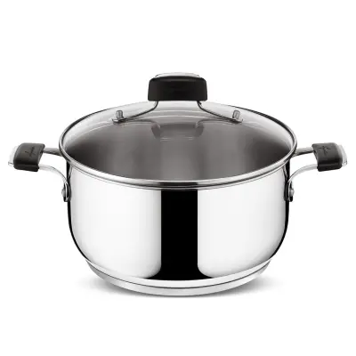Tempra lonec s pokrovom 22cm / 5,7l / 2 ročaja / inox, aluminij / indukcija
