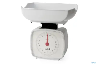 Mehanska kuhinjska tehtnica 50g-10kg / bela / pvc