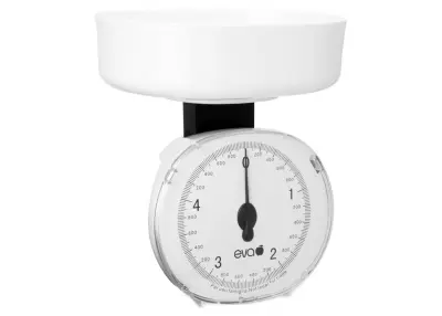 Mehanska kuhinjska tehtnica 20g-5kg / bela / pvc
