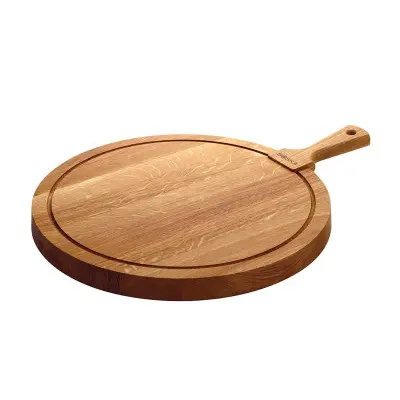 Deska za rezanje okrogla z ročajem 42x30x5cm / les