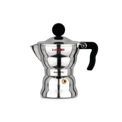 Moka kafetiera espresso za 1 skodelico / črn ročaj / aluminij