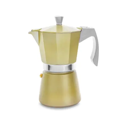 Kafetiera Evva Golden / za 6 skodelic / zlata / indukcija / aluminij, inox