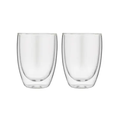 Set kozarec za cappuccino z dvojnim steklom 200ml / 2 kos / steklo