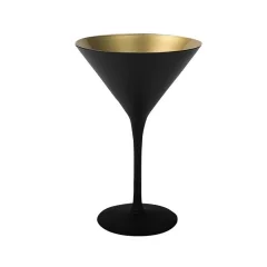 Kelih za cocktail Olympic 240ml / črno-zlat / steklo