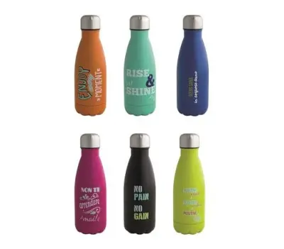 Termo steklenica inox 0,35l / 7xh22,5cm / sortirane barve hermet zapiranje