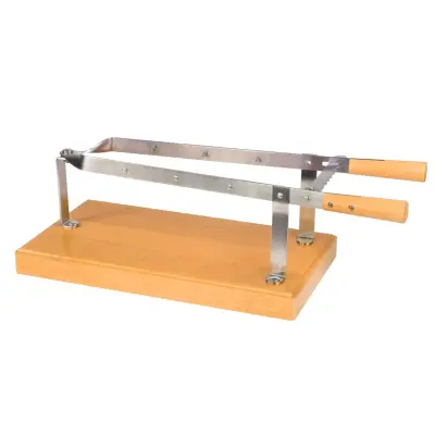 Stojalo za pršut 25x45xh18cm / les, inox