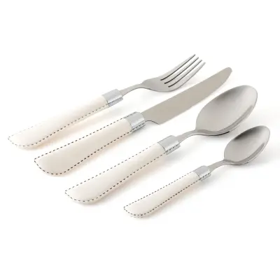 24-delni jedilni pribor Aramis / pvc ročaji beli / inox