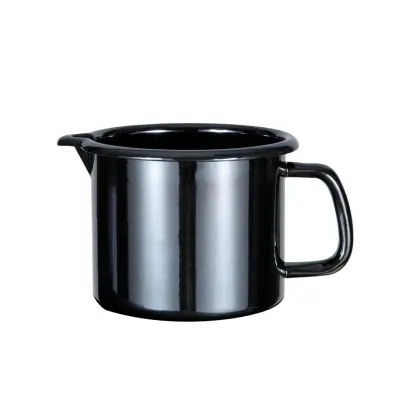 Lonec s kljunom in ročajem Profi Black 14cm / 1,25l / emajl / indukcija