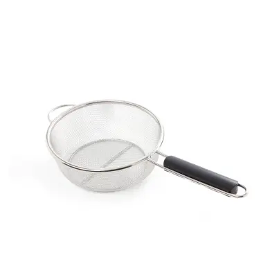 Ojačano cedilo s pvc ročajem 19cm / inox