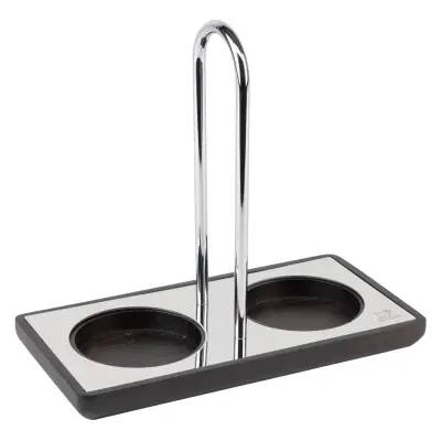 2-delni podstavek za mlinček 17x9cm / les, inox