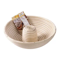 Košara za vzhajanje kruha z utorom Ring 25cm / okrogla / ratan