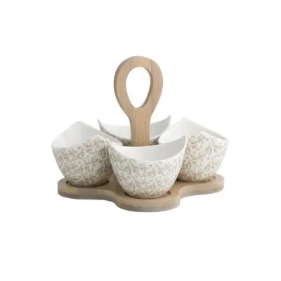 Riccioli di fata set 4kos servirne skledice porcelan 17x17xh14cm