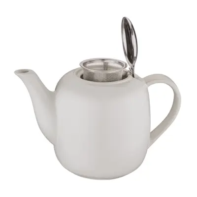 Čajnik s filtrom London 1,5l / bel / keramika, inox