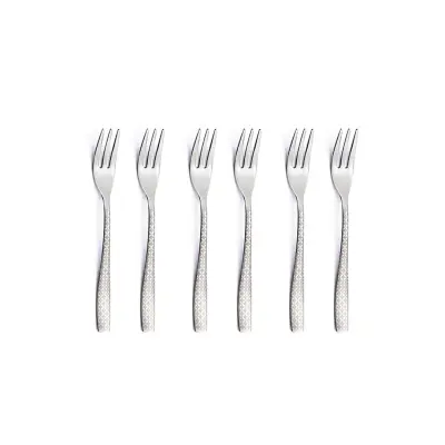 Infinity monogram set 6kos desertne vilice inox / v darilni škatli