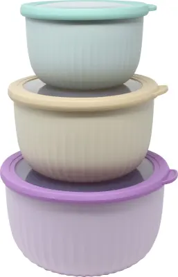 Posoda s pokrovom set 3kos 14, 18, 21cm x h13cm / pvc