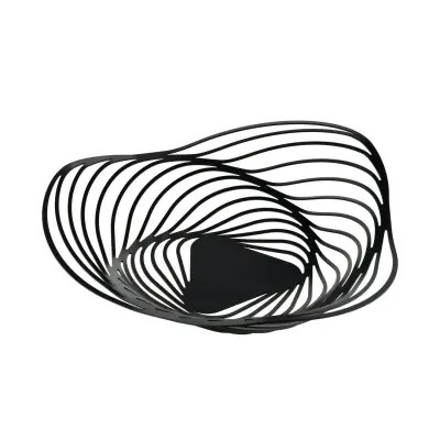 Trinity skleda 33xh8cm / inox / črna