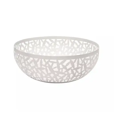 Cactus skleda za sadje 29cm / bela / inox