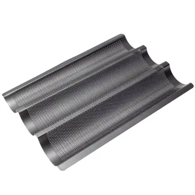 3-delni pekač za baguette, žemlje Laib&Seele 38,5x28cm / ogljikovo jeklo, premaz