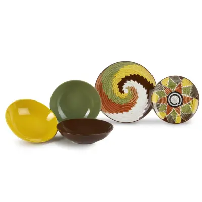 18-delni set krožniki Batik / porcelan