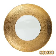 Zlat plitev krožnik Deras 29xh3cm / okrogel / porcelan