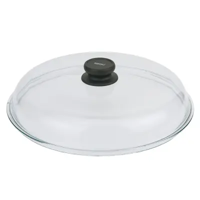 Gourmet steklen pokrov Bohemia 32cm / črn ročaj / steklo