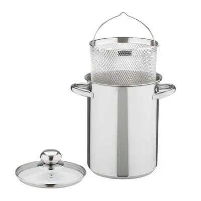 Tridelni visoki lonec za šparglje, beluše 16cm / 4,2l / indukcija / inox