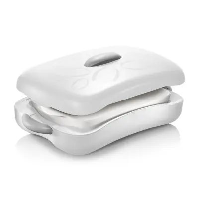 Termo posoda s pekačem Enjoy pravokotna 45x25xh13cm / 2,5l / bel / plastika, porcelan