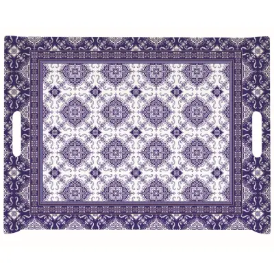 Pladenj z ročaji Azulejo 52x37cm / melamin