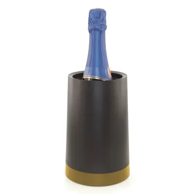 Termo hladilec vino/šampanj 13xh20cm črn z vložkom / pvc