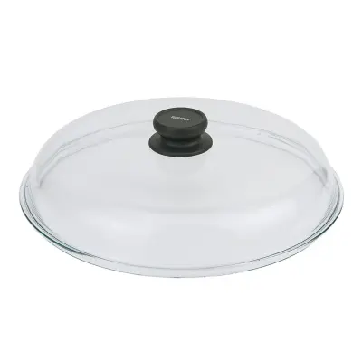 Gourmet steklen pokrov Bohemia 28cm / črn ročaj / steklo