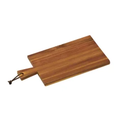 Lesena deska za rezanje z ročajem 35x18cm / les